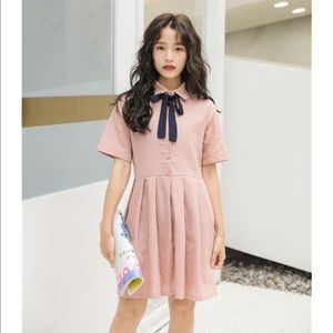 NWT High-Waist Pleated Mini Shirtdress